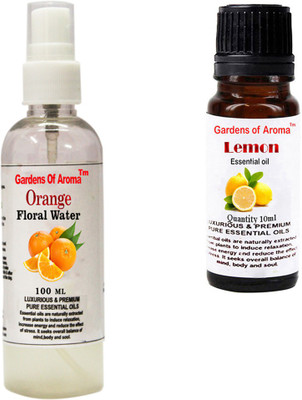 

Gardens Of Aroma Orange Floral Water And Lemon Essential Oil(110 ml)