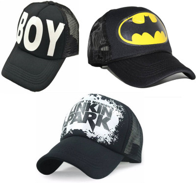 FashMade Printed Trucker Cap Cap(Pack of 3)