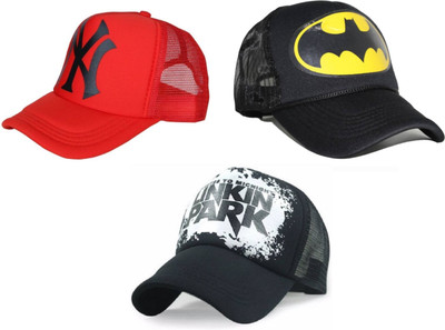 FashMade Printed Sports/Regular Cap Cap(Pack of 3)