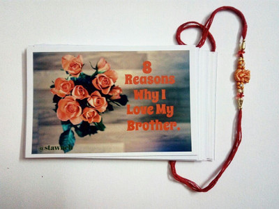 

STAWNCH STAWNCH 8 REASONS WHY I LOVE YOU BROTHER GREETING CARDS Greeting Card(Multicolor, Pack of 2)