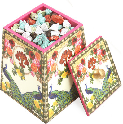

Ghasitaram Gifts Multicolour Wooden Stone Chocolate Jar Brittles(300 g)