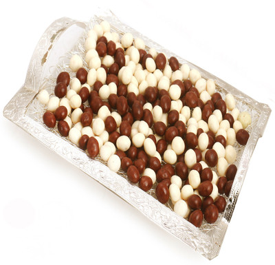 

Ghasitaram Gifts Silver Mesh Nutties Tray Brittles(200 g)