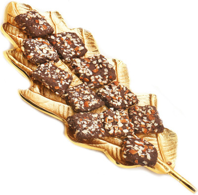 

Ghasitaram Gifts Gold Leaf English Brittle Chocolate Platter Brittles(300 g)