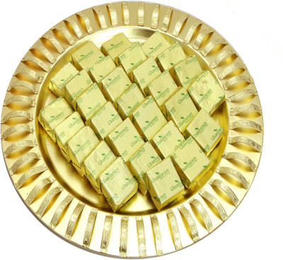 

Ghasitaram Gifts Golden Hooks Roasted Almond Chocolate Thali Bars(450 g)