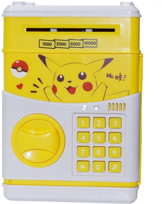 

hunger HungerToys Pikachu Atm Money Saving Machine for Kids Coin Bank(Yellow)