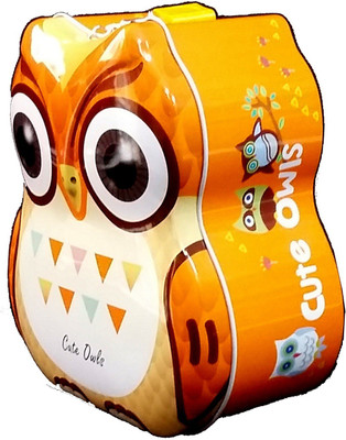 

TECHNOCHITRA OWL METAL PIGGY BANK WITH LOCK AND 2 KEYS FOR KIDS Coin Bank(Orange)