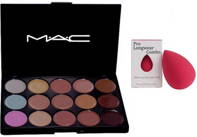 

Pro longwear combo Sponge Puff&15 Shade Concealer Palette(Set of 2)