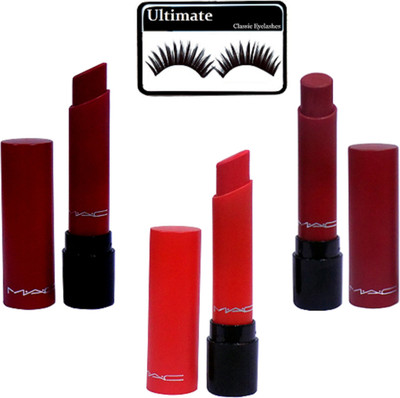 

Ultimate Eyelashes, Mac Liptensity Lipstick Set Of 3(Set of 4)