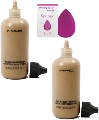 

Pro longwear combo Sponge Puff&Face&Body Foundation Fond De Teint Pack Of 2(Set of 3)