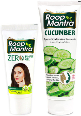 

Roop Mantra Anti Acne & Pimple Combo (Zero Pimple Gel 15gm + Cucumber Face Wash 115ml)(Set of 2)