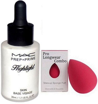 

Pro longwear combo Sponge Puff 1 Pcs&Skin Base Visage Highlight 35ml(Set of 2)