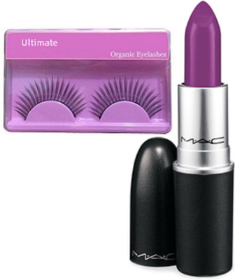 

Ultimate Eyelashes, Mac Lovelorn Heroine Shade Matte Finish Lipstick(Set of 2)