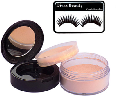 

divas beauty Eyelashes, Loose Powder Compact(Set of 2)