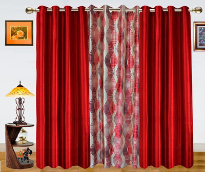 7% OFF on Dekor World 275 cm (9 ft) Polyester Long Door Curtain (Pack Of 3)(Motif, Maroon) 7% OFF on Dekor World 275 cm (9 ft) Polyester Long Door Curtain (Pack Of 3)(Motif, Maroon)