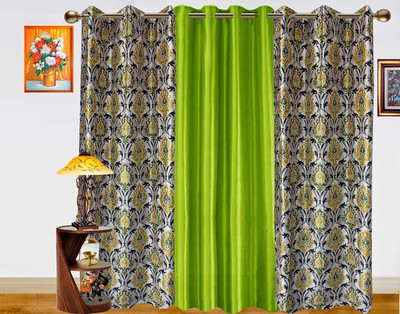 9% OFF on Dekor World 215 cm (7 ft) Polyester Door Curtain (Pack Of 3)(Motif, Green) 9% OFF on Dekor World 215 cm (7 ft) Polyester Door Curtain (Pack Of 3)(Motif, Green)