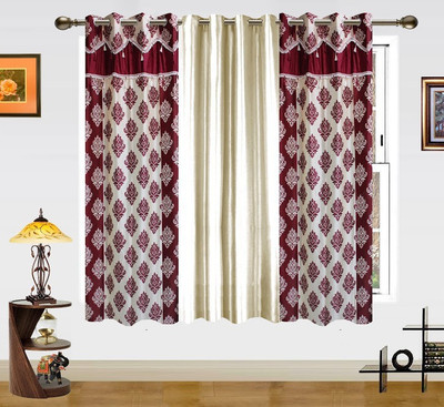 3% OFF on Dekor World 150 cm (5 ft) Polyester Window Curtain (Pack Of 3)(Motif, White, Maroon) 3% OFF on Dekor World 150 cm (5 ft) Polyester Window Curtain (Pack Of 3)(Motif, White, Maroon)