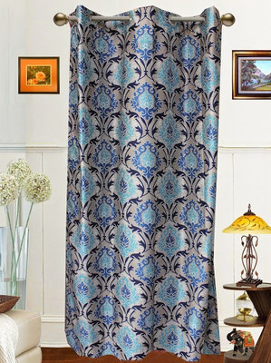 17% OFF on Dekor World 150 cm (5 ft) Polyester Window Curtain Single Curtain(Motif, Blue) 17% OFF on Dekor World 150 cm (5 ft) Polyester Window Curtain Single Curtain(Motif, Blue)