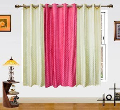 9% OFF on Dekor World 150 cm (5 ft) Polyester Window Curtain (Pack Of 3)(Self Design, White, Pink) 9% OFF on Dekor World 150 cm (5 ft) Polyester Window Curtain (Pack Of 3)(Self Design, White, Pink)