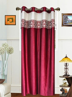 11% OFF on Dekor World 275 cm (9 ft) Polyester Long Door Curtain Single Curtain(Striped, Maroon) 11% OFF on Dekor World 275 cm (9 ft) Polyester Long Door Curtain Single Curtain(Striped, Maroon)