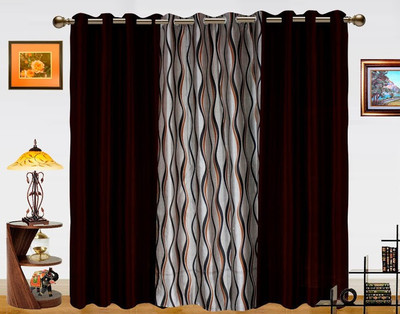 9% OFF on Dekor World 215 cm (7 ft) Polyester Door Curtain (Pack Of 3)(Printed, Brown) 9% OFF on Dekor World 215 cm (7 ft) Polyester Door Curtain (Pack Of 3)(Printed, Brown)