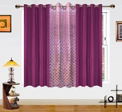 3% OFF on Dekor World 150 cm (5 ft) Polyester Window Curtain (Pack Of 3)(Geometric, Purple) 3% OFF on Dekor World 150 cm (5 ft) Polyester Window Curtain (Pack Of 3)(Geometric, Purple)
