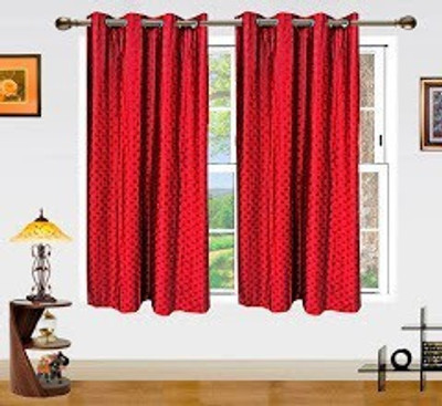 7% OFF on Dekor World 150 cm (5 ft) Polyester Window Curtain (Pack Of 2)(Geometric, Maroon) 7% OFF on Dekor World 150 cm (5 ft) Polyester Window Curtain (Pack Of 2)(Geometric, Maroon)