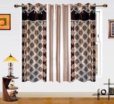 3% OFF on Dekor World 150 cm (5 ft) Polyester Window Curtain (Pack Of 3)(Motif, White, Brown) 3% OFF on Dekor World 150 cm (5 ft) Polyester Window Curtain (Pack Of 3)(Motif, White, Brown)