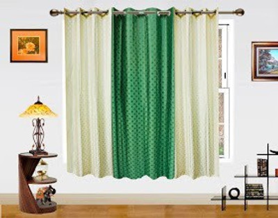 9% OFF on Dekor World 150 cm (5 ft) Polyester Window Curtain (Pack Of 3)(Self Design, Green, White) 9% OFF on Dekor World 150 cm (5 ft) Polyester Window Curtain (Pack Of 3)(Self Design, Green, White)