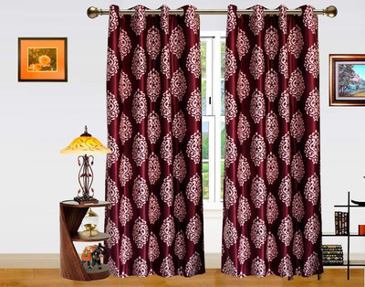 14% OFF on Dekor World 213.36 cm (7 ft) Polyester Door Curtain (Pack Of 2)(Geometric, Maroon, Pink) 14% OFF on Dekor World 213.36 cm (7 ft) Polyester Door Curtain (Pack Of 2)(Geometric, Maroon, Pink)