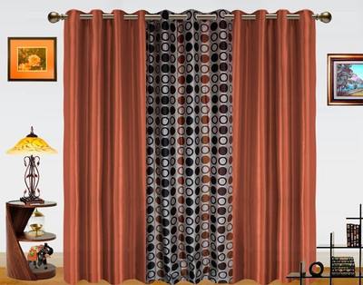 9% OFF on Dekor World 215 cm (7 ft) Polyester Door Curtain (Pack Of 3)(Solid, Brown) 9% OFF on Dekor World 215 cm (7 ft) Polyester Door Curtain (Pack Of 3)(Solid, Brown)