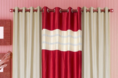 4% OFF on Dekor World 213.36 cm (7 ft) Polyester Door Curtain (Pack Of 3)(Motif, Maroon, Beige) 4% OFF on Dekor World 213.36 cm (7 ft) Polyester Door Curtain (Pack Of 3)(Motif, Maroon, Beige)