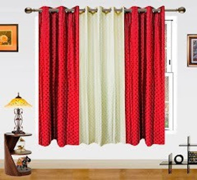 9% OFF on Dekor World 150 cm (5 ft) Polyester Window Curtain (Pack Of 3)(Self Design, White, Maroon) 9% OFF on Dekor World 150 cm (5 ft) Polyester Window Curtain (Pack Of 3)(Self Design, White, Maroon)