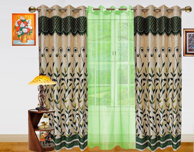 9% OFF on Dekor World 215 cm (7 ft) Polyester Door Curtain (Pack Of 3)(Floral, Green) 9% OFF on Dekor World 215 cm (7 ft) Polyester Door Curtain (Pack Of 3)(Floral, Green)
