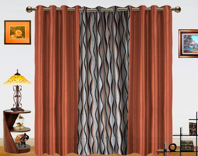 12% OFF on Dekor World 215 cm (7 ft) Polyester Door Curtain (Pack Of 3)(Geometric, Brown) 12% OFF on Dekor World 215 cm (7 ft) Polyester Door Curtain (Pack Of 3)(Geometric, Brown)