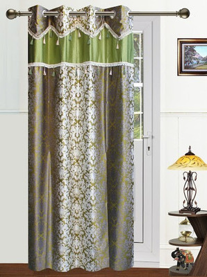 11% OFF on Dekor World 275 cm (9 ft) Polyester Long Door Curtain Single Curtain(Motif, Green) 11% OFF on Dekor World 275 cm (9 ft) Polyester Long Door Curtain Single Curtain(Motif, Green)