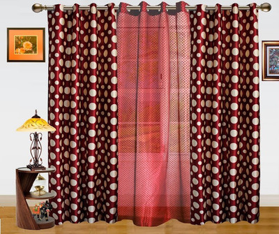 46% OFF on Dekor World 213.36 cm (7 ft) Polyester Door Curtain (Pack Of 3)(Floral, Maroon, Beige) 46% OFF on Dekor World 213.36 cm (7 ft) Polyester Door Curtain (Pack Of 3)(Floral, Maroon, Beige)