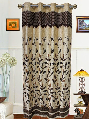 18% OFF on Dekor World 275 cm (9 ft) Polyester Long Door Curtain Single Curtain(Floral, Brown) 18% OFF on Dekor World 275 cm (9 ft) Polyester Long Door Curtain Single Curtain(Floral, Brown)