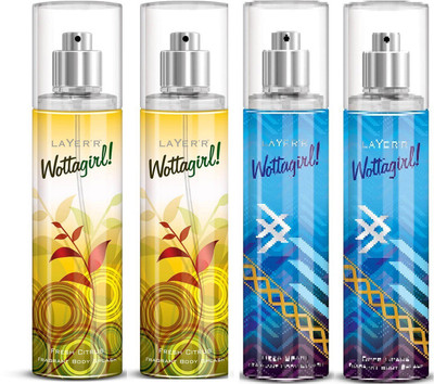 

Layer Shot Deep Space & Fresh Citrus Deodorant Spray - For Women(540 ml, Pack of 4)