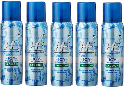 

HE DEO Body Perfumed (LAGOON) For Men (40 ml, Pack of 5) Pocket Perfume - For Men(200 ml, Pack of 5)