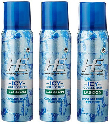 

HE DEO Body Perfumed (LAGOON) For Men (40 ml, Pack of 3) Pocket Perfume - For Men(120 ml, Pack of 3)