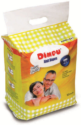 

Dimpu Super Quality Adult Diapers - L(10 Pieces)