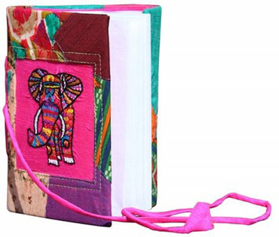 

Indha Craft A6 Diary(Recycled Paper Cotton Patchwork Cover With Hand Embroidered, Multicolor)
