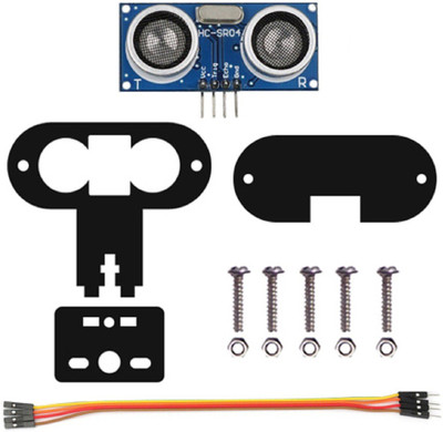 

Kit4Curious HC-SR04 Ultrasonic Sensor with Holder, 4 M-F Jumper Wire and Instruction Manual Educational Electronic Hobby Kit