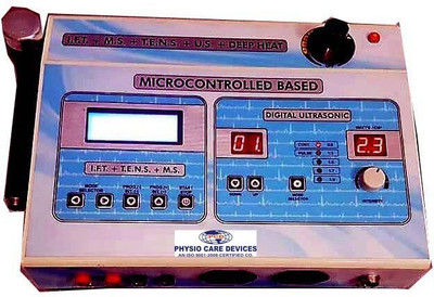 

physiocaredevices pcd 125 Physiotherapy IFT+MS+TENS+US+Deep Heat (Combination Unit 5 in 1) Heating Pad Electrotherapy Device(pcd 125)
