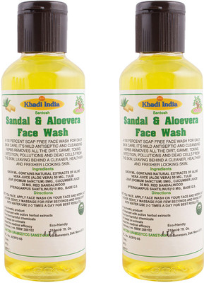 

Khadi India Santosh Sandal & Aloevera Face Wash (210 ml) Face Wash(420 ml)