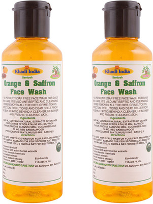 

Khadi India Santosh Orange & Saffron Face Wash (210 ml) Face Wash(420 ml)