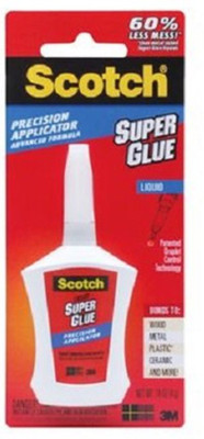 

Scotch Super Glue Liquid in Precision Applicator, 0.14 oz (AD124) Glue(1 ml)