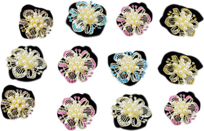 

AVMART Trendy Set Of 12 Multi Flower hair Clutcher Accessory for girls & Women Jewellery Hair Claw(Multicolor)