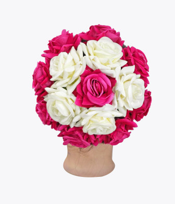Majik Artificial Gajra For Hair Bun Gajra For Hair For Bride, Red Bun(Multicolor) Flipkart
