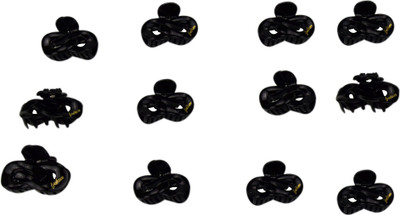 

ZEVORA Trendy Set Of 12 Black hair Clutcher hair Pin Accessory for girls & Women Jewellery Hair Claw(Black)